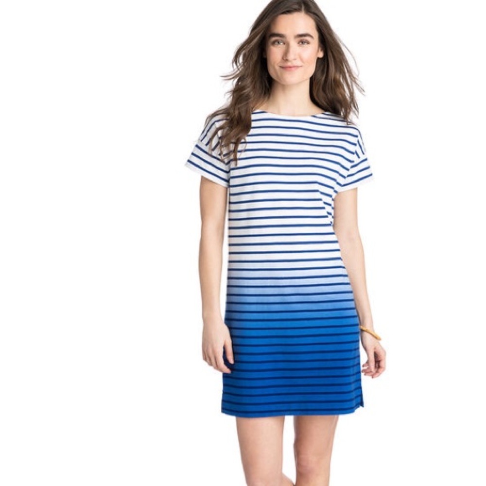 VINEYARD VINES OMBRÉ DRESS AND SHOPPING BAG - Picture 1 of 5